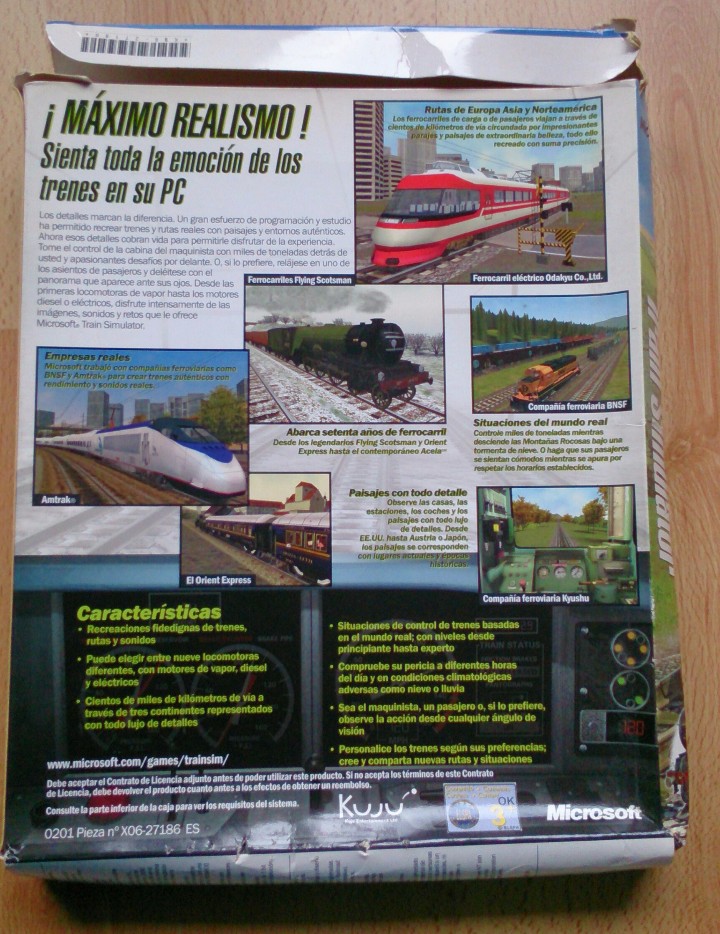 Videojuegos y consolas: Juego PC Microsoft Train Simulator Simulador Tren a&ntilde;o 2001 - Foto 2