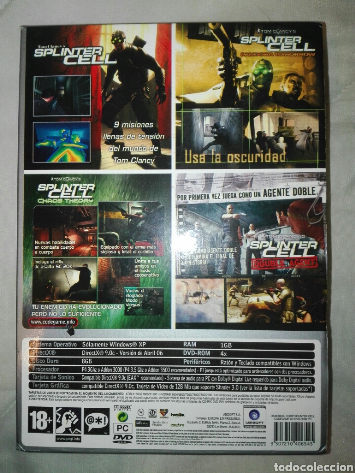Videojuegos y consolas: JUEGOS PARA PC. SPLINTER CELL. PACK 4 CD. Para PC. - Foto 7