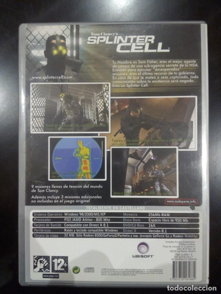Videojuegos y consolas: SPLINTER CELL -TOM CLANCYS- JUEGO PARA PC, DVD ROM - Foto 3