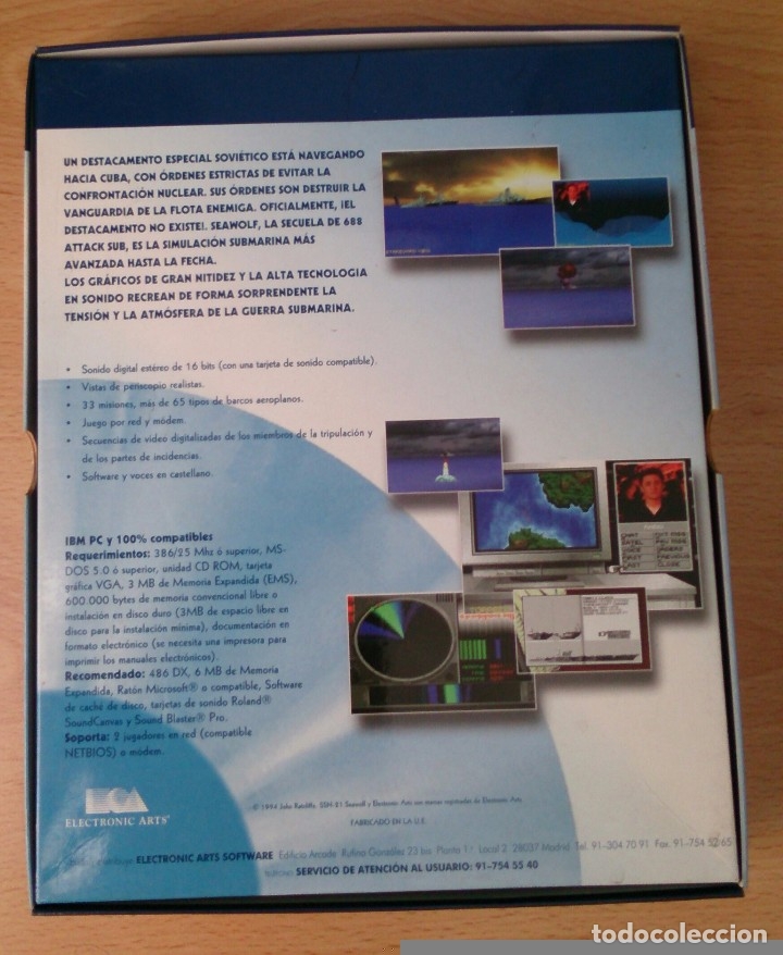 Videojuegos y consolas: Juego PC Seawolf a&ntilde;o 1994 - Foto 4