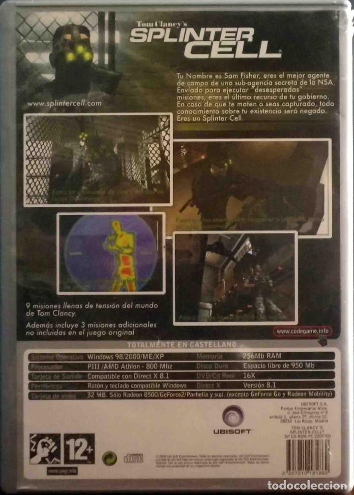 Videojuegos y consolas: CODEGAME: Splinter Cell. Tom Claceys. 4 Discos 9 Misiones + 3 adicionales. Particular, impecable. - Foto 2