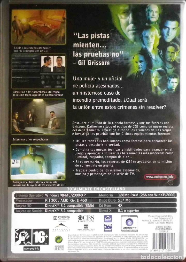 Videojuegos y consolas: CODEGAME: CSI : Crime Scene Investigation C.S.I. - Completo e impecable - Colecci&oacute;n particular - Foto 2