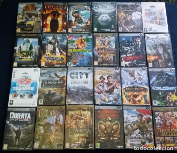 Lote de 49 Juegos FX en 25 títulos nuevos Precintados Leer listado  Colección juegos para PC FX