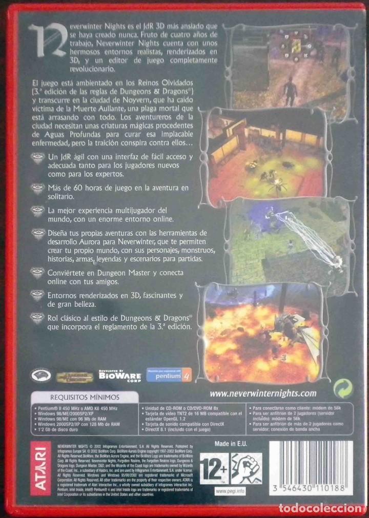 Videojuegos y consolas: PC: Neverwinter Nights - Rol tipo Dungeons & Dragons - 3 discos - Foto 4