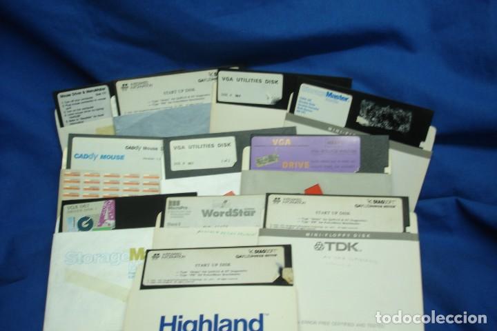 Videojuegos y consolas: ANTIGUOS DISCOS DE 5 1/4 CON PROGRAMAS/ DRIVERS - 11 UNIDADES - Foto 1