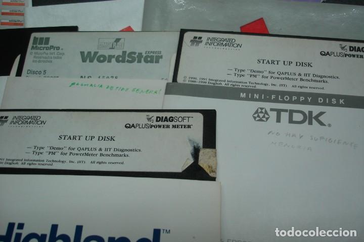 Videojuegos y consolas: ANTIGUOS DISCOS DE 5 1/4 CON PROGRAMAS/ DRIVERS - 11 UNIDADES - Foto 2