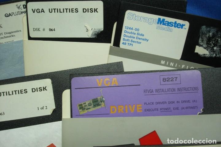 Videojuegos y consolas: ANTIGUOS DISCOS DE 5 1/4 CON PROGRAMAS/ DRIVERS - 11 UNIDADES - Foto 3