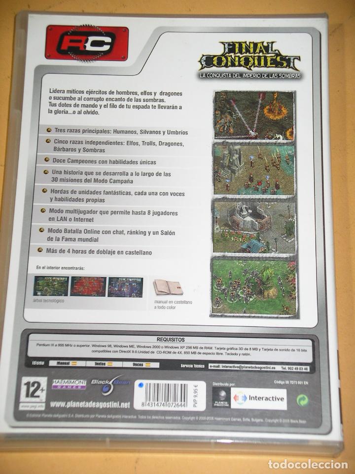 Videojuegos y consolas: Final conquest, La conquista del imperio de las sombras, CD Rom, ercom - Foto 2