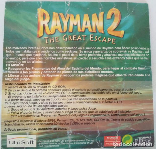 Videojuegos y consolas: RAYMAN 2 THE GREAT ESCAPE, VIDEOJUEGO PC - Foto 2