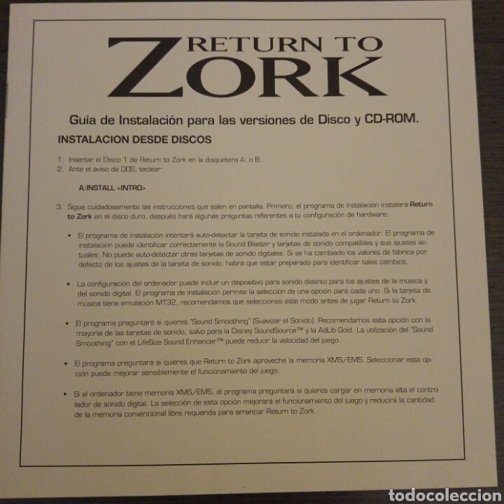 Videojuegos y consolas: Return to Zork Pc Diskettes 3.5 - Foto 11