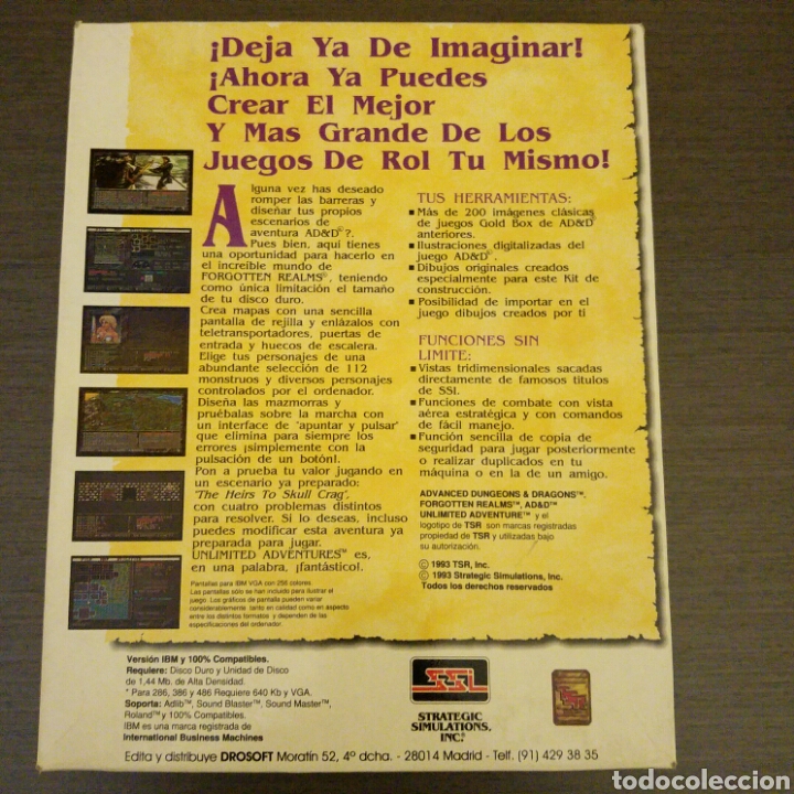 Videojuegos y consolas: Unlimited adventures D&D SSI Pc 3.5 - Foto 7