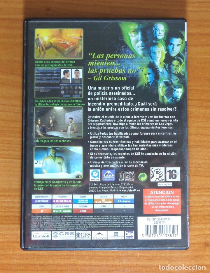 Videojuegos y consolas: JUEGO PC CSI, CRIME SCENE INVESTIGATION. - Foto 2