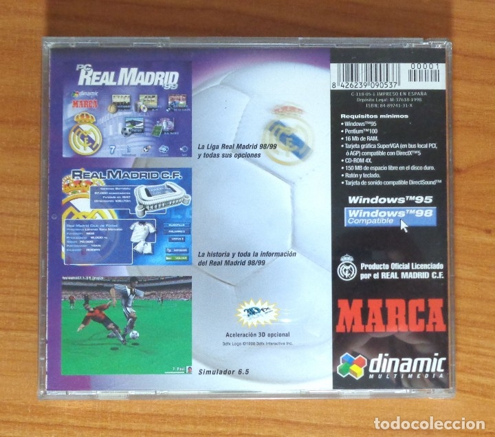 Videojuegos y consolas: JUEGO PC PC REAL MADRID 99. - Foto 2