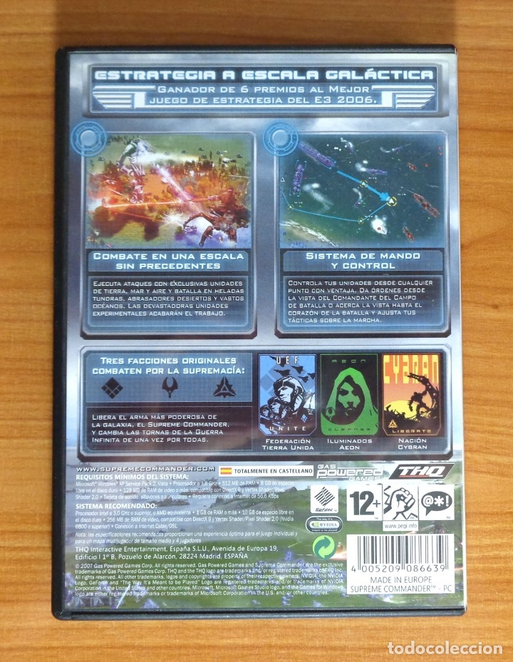 Videojuegos y consolas: JUEGO PC SUPREME COMMANDER, TOTALMENTE EN CASTELLANO. - Foto 2