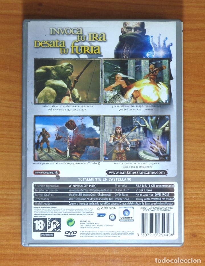 Videojuegos y consolas: JUEGO PC DARK MESSIAH, MIGHT AND MAGIC, TOTALMENTE EN CASTELLANO. - Foto 2