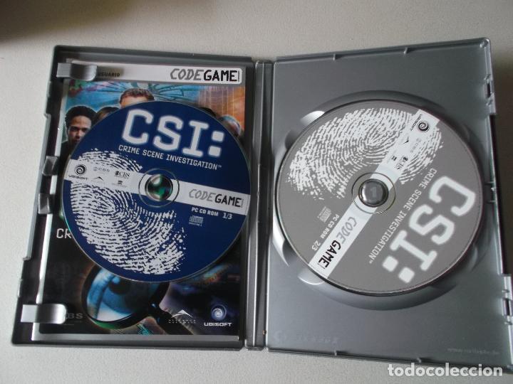 Videojuegos y consolas: PC. CD-ROM. CSI. CRIME SCENE INVESTIGATION. EDC. UBISOFT. CODE GAM 3 CDS COMPLETO - Foto 2