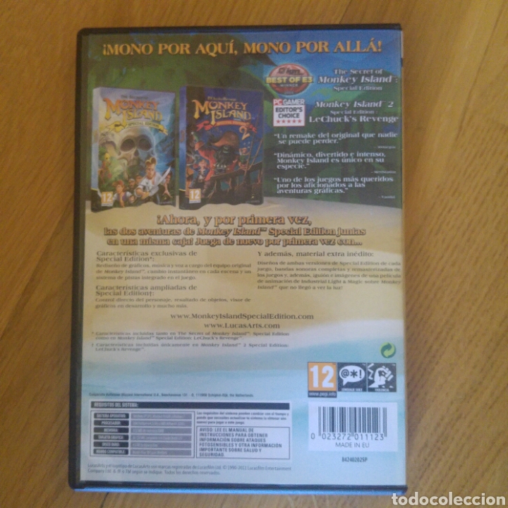 Videojuegos y consolas: Lucasarts Monkey Island 1 y 2 Edici&oacute;n colecci&oacute;n Pc Cdrom - Foto 2