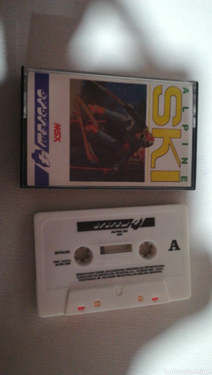 Videojuegos y consolas: Juego,retro,msx,cassete,cinta,alpine ski - Foto 1