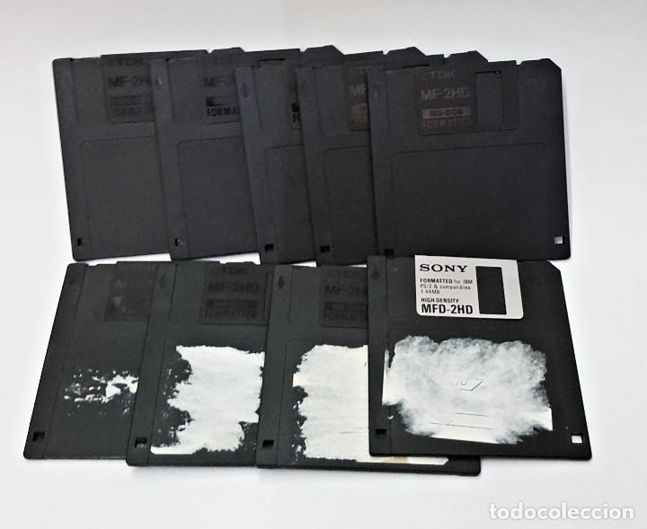 Videojuegos y consolas: Caja con 9 DISKETTES 3.5 - Foto 2