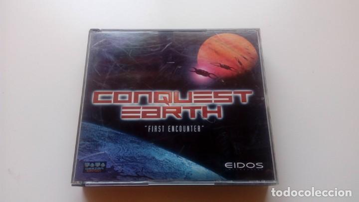 Videojuegos y consolas: JUEGO PC CONQUEST EARTH FIRST ENCOUTER EIDOS DATA DESIGN A&Ntilde;O 1997 - Foto 1