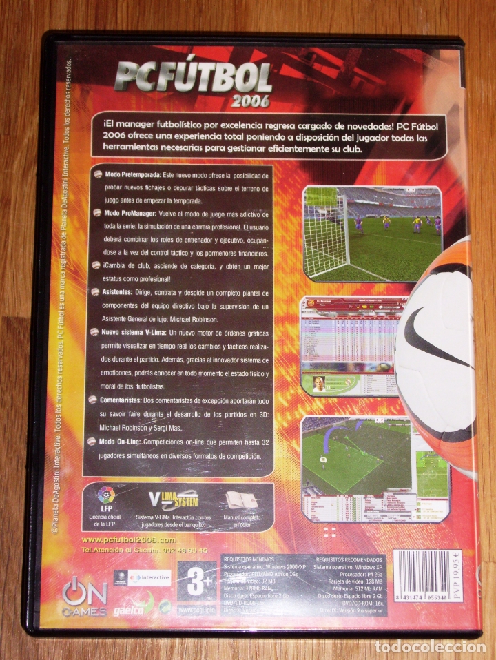 Videojuegos y consolas: PC F&Uacute;TBOL 2006 (On Games) (PC CD-ROM) - Foto 3