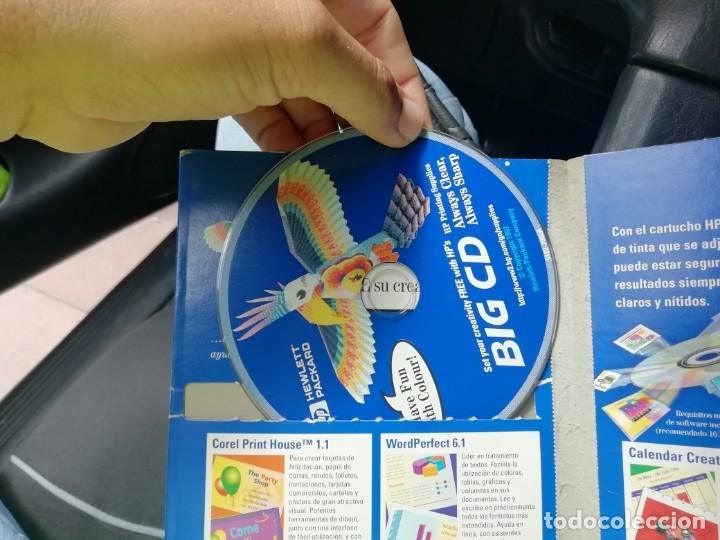 Videojuegos y consolas: Antiguo programa software pc big cd Hp Hewlett Packard Dise&ntilde;o impresora Deskjet - Foto 4