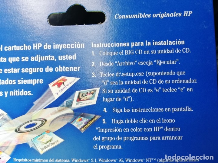 Videojuegos y consolas: Antiguo programa software pc big cd Hp Hewlett Packard Dise&ntilde;o impresora Deskjet - Foto 5