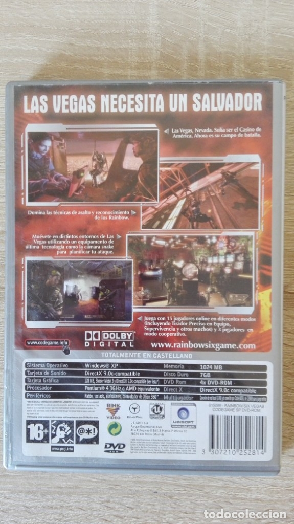 Videojuegos y consolas: TOM CLANCYS RAINBOW SIX VEGAS-PC CD ROM-UBISOFT-A&Ntilde;O 2015. - Foto 3