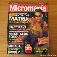 Videojuegos y Consolas: MICROMANIA TERCERA EPOCA 98 ENTER THE MATRIX, METAL GEAR SOLID 2, UNREAL II... MICRO MANIA. Lote 177891732