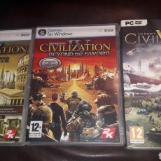 Videojuegos y Consolas: GAMES FOR WINDOWS CIVILIZATION IV + EXPANSION BEYOND THE SWORD + CIVILIZATION V COMO NUEVOS. Lote 177966188