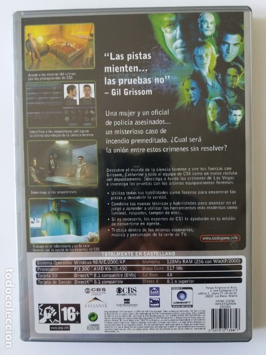 Videojuegos y consolas: CSI. UBISOFT. 2003. - Foto 2