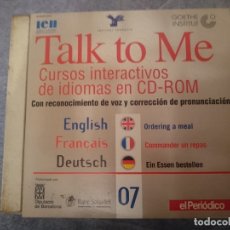 Videojuegos y Consolas: CDROM TALK TO ME - CURSOS INTERACTIVOS INGLES FRANCES ALEMAN CON RECONOCIMIENTO VOZ CDROM N 7