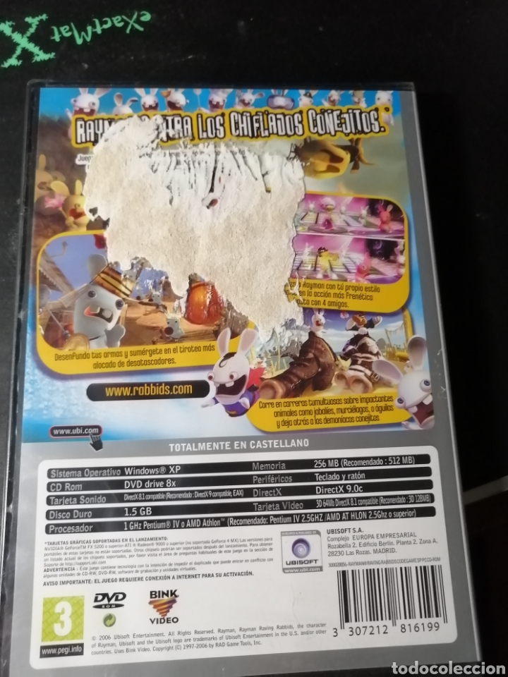 Videojuegos y consolas: Juego Rayman Raving Rabbids para PC precintado - Foto 2