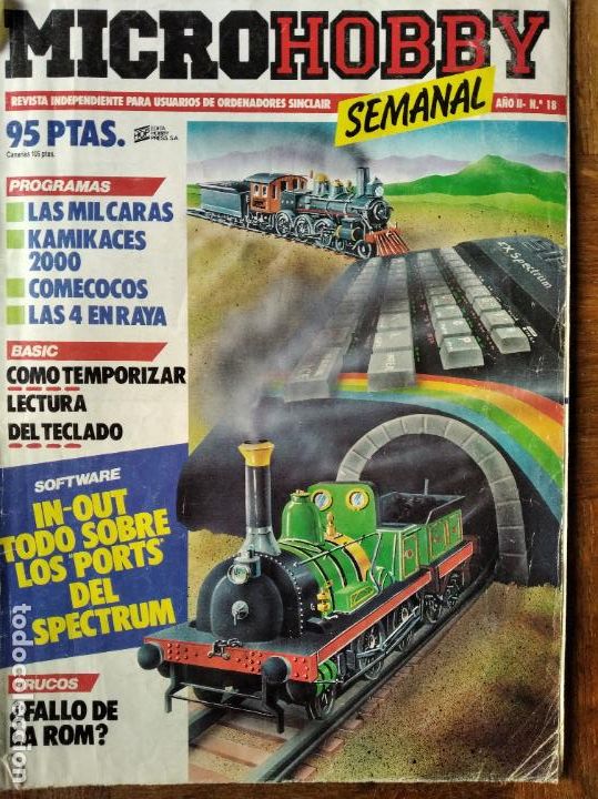 Videojuegos y consolas: MICROHOBBY N&ordm; 18 DE 1985- SPECTRUM, AMSTRAD, ATARI, COMMODORE, KAMICACES 2000, ZAXXON... - Foto 1