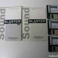 Videojuegos y Consolas: SOUND BLASTER 16 - DISQUETES Y MANUALES EN ESPAÑOL / SOLO DISCO / IBM PC / RETRO VINTAGE / DISKETTE. Lote 198519602