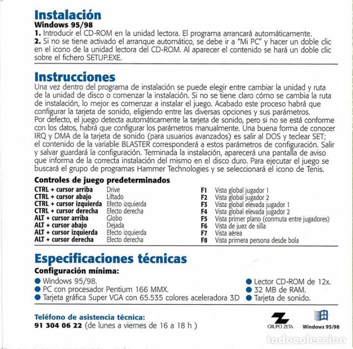 Videojuegos y consolas: Tenis Master 3D. PC - Foto 3
