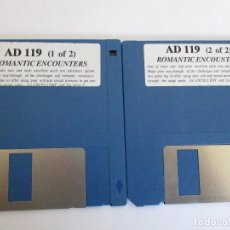 Videojuegos y Consolas: LOTE DE DOS ANTIGUOS DISQUETES PARA PC PARA ADULTOS AD 119 ENCUENTROS ROMANTICOS. Lote 205065248