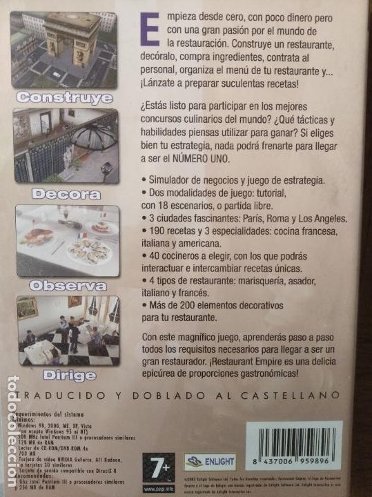 Videojuegos y consolas: RESTAURANT EMPIRE, SIMULADOR DE NEGOCIO - PC CD-ROM - - Foto 2