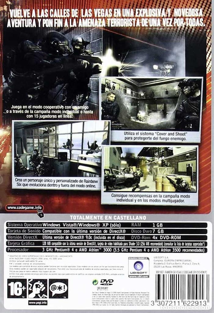 Videojuegos y consolas: Tom Clancys Rainbow Six Vegas 2. PC (precintado) - Foto 2