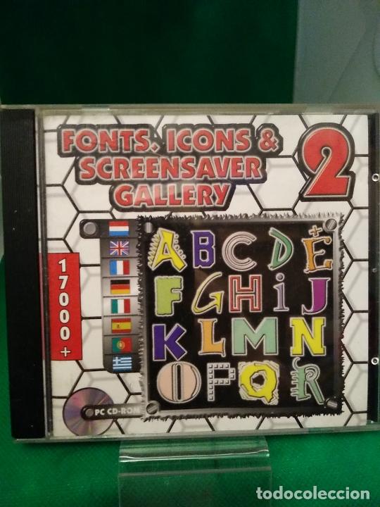 Videojuegos y consolas: fonts.icons screensaver gallery 2 pc raro - Foto 1