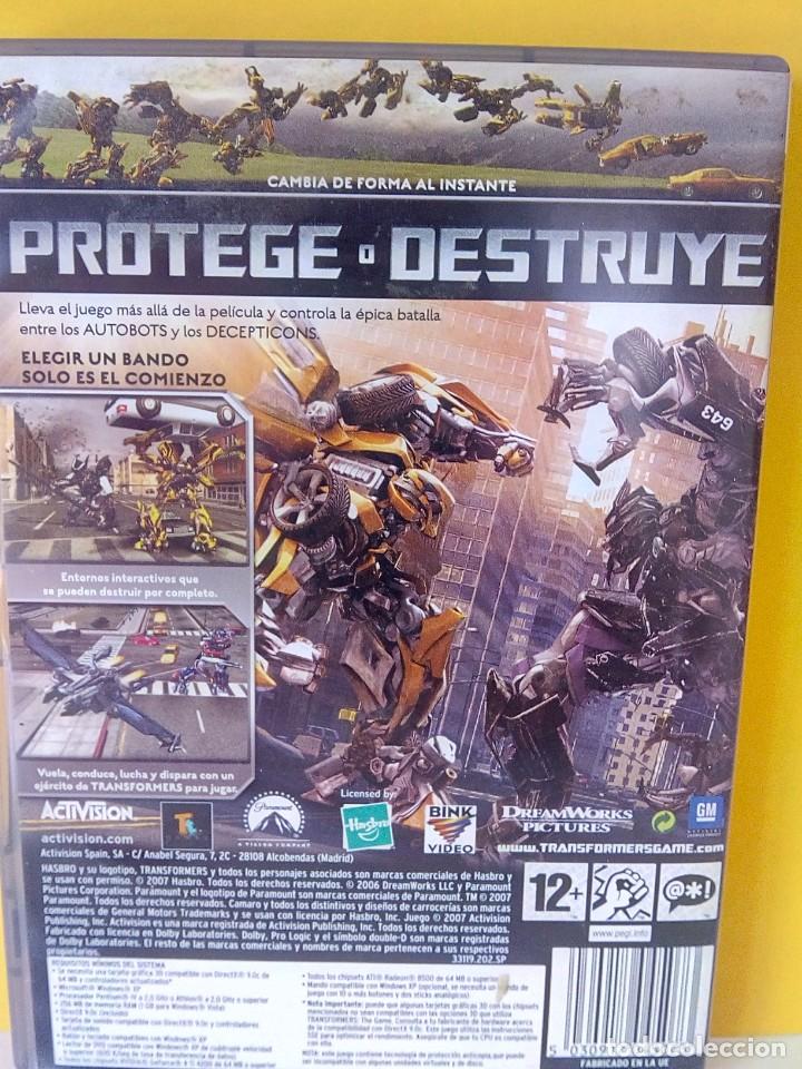 Videojuegos y consolas: PC DVD-ROM. TRANSFORMERS THE GAME. - Foto 2