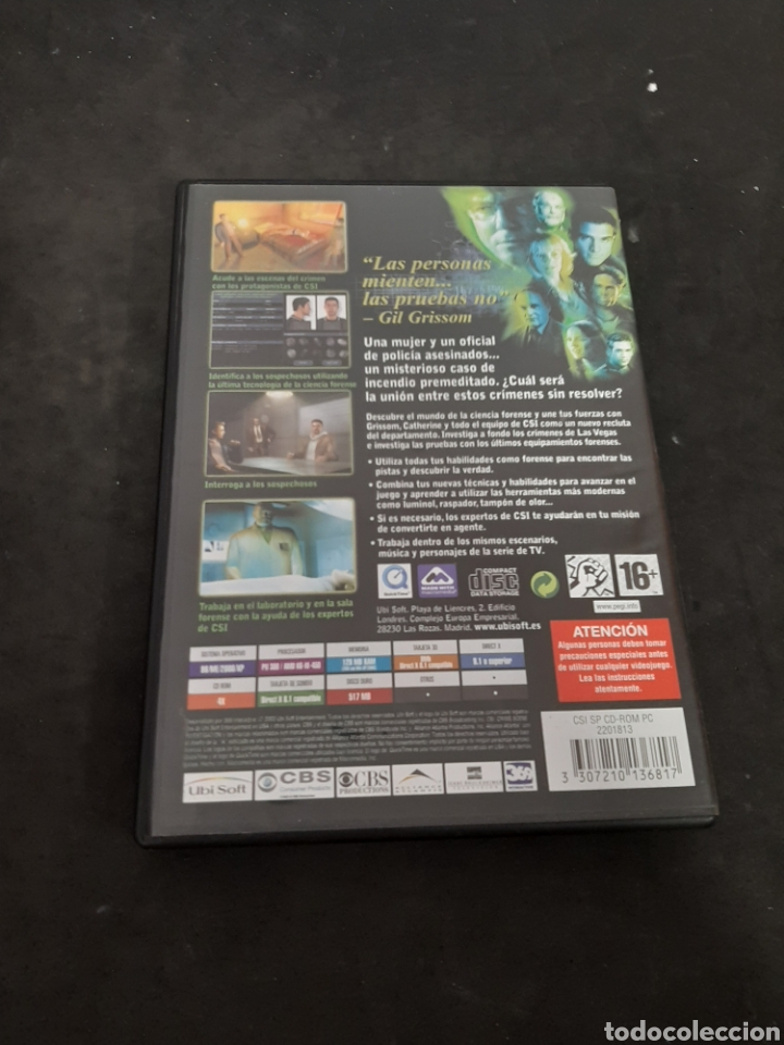 Videojuegos y consolas: PC&nbsp;&nbsp;&nbsp; 275 CSI &nbsp; -JUEGO DE PC SEGUNDA MANO - Foto 2
