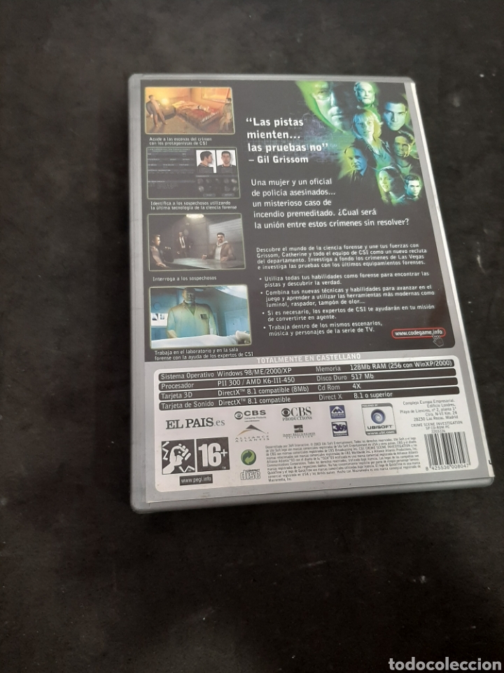 Videojuegos y consolas: PC&nbsp;&nbsp;&nbsp; 312 CSI &nbsp; -JUEGO DE PC SEGUNDA MANO - Foto 2