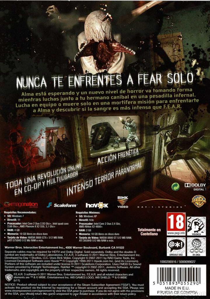 Videojuegos y consolas: F.3.A.R. (FEAR 3). PC - Foto 2
