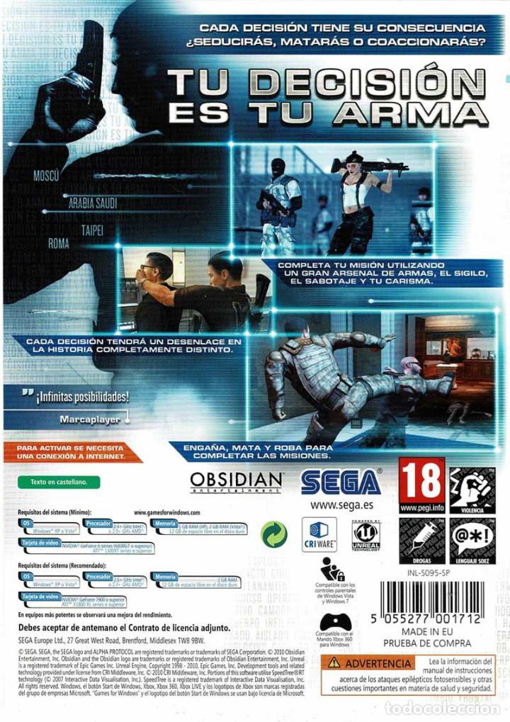 Videojuegos y consolas: Alpha Protocol. PC - Foto 2
