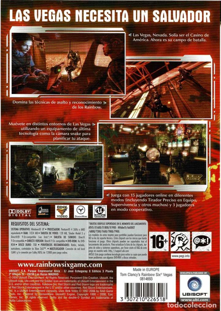 Videojuegos y consolas: Tom Clancys Rainbow Six Vegas. PC - Foto 2