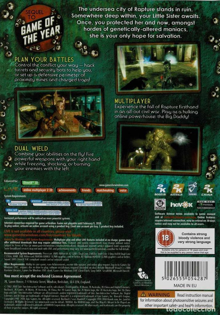 Videojuegos y consolas: Bioshock 2. PC (ingl&eacute;s) - Foto 2