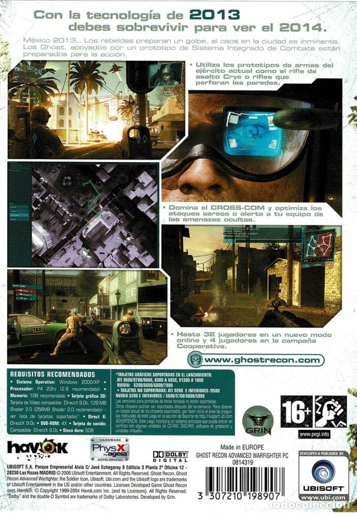 Videojuegos y consolas: Tom Clancys Ghost Recon Advanced Warfighter. PC - Foto 2