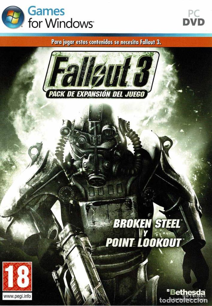 Videojuegos y consolas: Fallout 3. Broken Steel y Point Lookout. Pack de expansi&oacute;n. PC - Foto 1