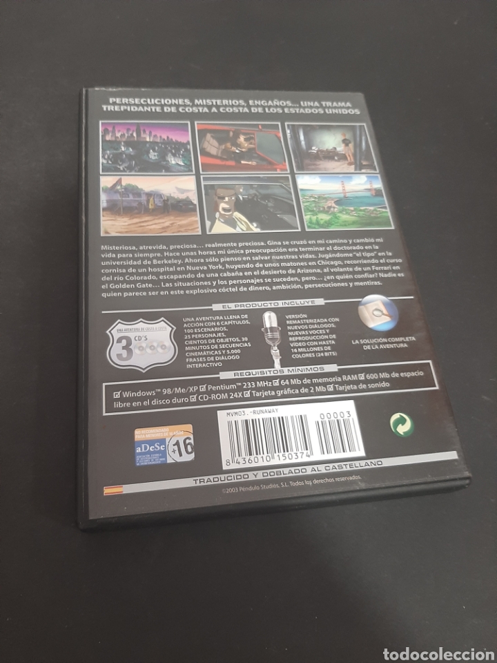 Videojuegos y consolas: PC 519 Runaway -JUEGOS PC SEGUNDA MANO - Foto 2